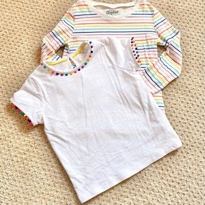 Mini Boden “Charlie Pom Jersey” & Oshkosh Rainbow Shirt 🌈